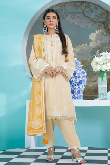 Bonanza Satrangi Uajs223p09 Beige Bunai Jacquard 2022 Online Shopping